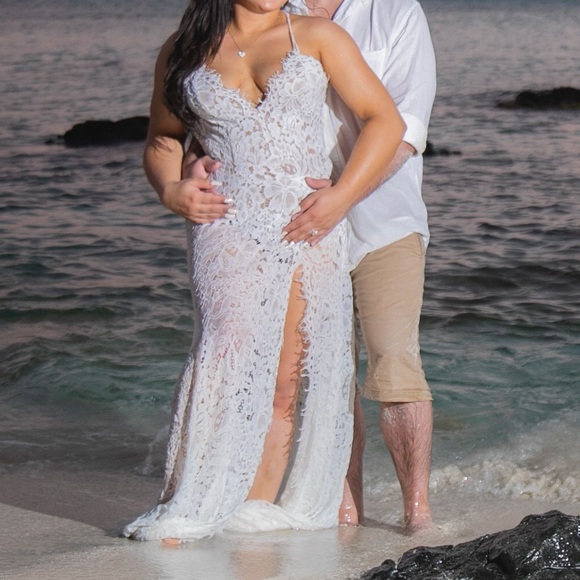 Lulus | Dresses | Love Of Details White Lace Backless Maxi Dress | Poshmark